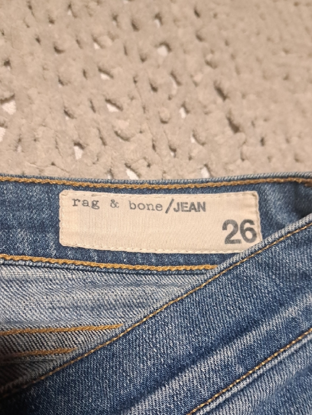 381 - rag & bone Slim Straight Washed Blue Jeans - Picture 2 of 9